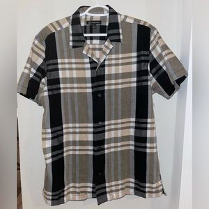 Mens INC Brand Short Sleeve Button Down Shirt New With Tags